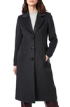 Bernardo Tailored Wool Blend Coat In Charcoal