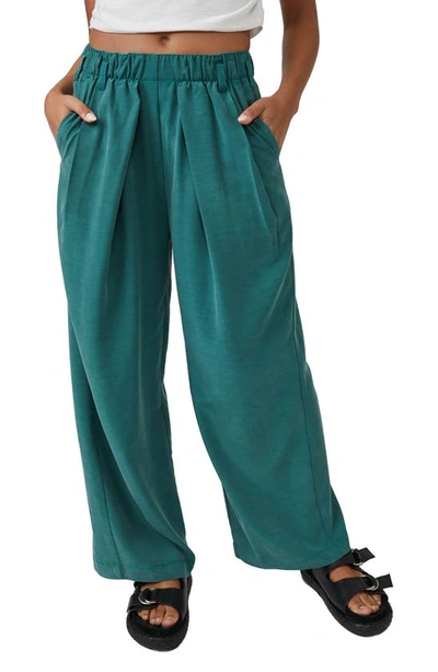 Free People Nothin' To Say Elastic Waist Pants In Jaded