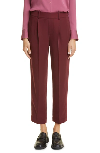 Vince Tapered Pull-on Pants In Plum Wine
