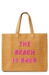 BTB LOS ANGELES THE BEACH IS BACK STRAW TOTE
