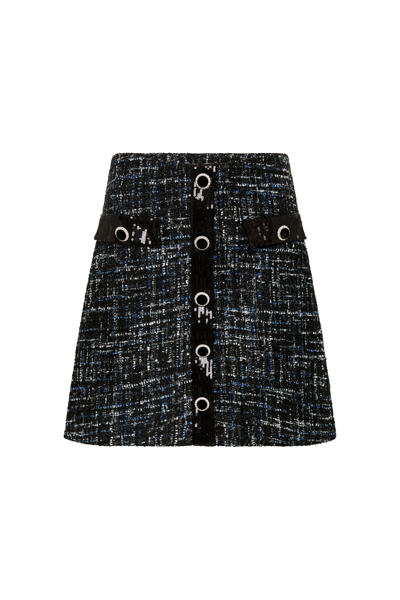 Rebecca Vallance Tweed-rock In A-linie In Black