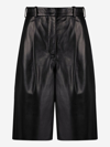 Acne Studios Leather Short In Black