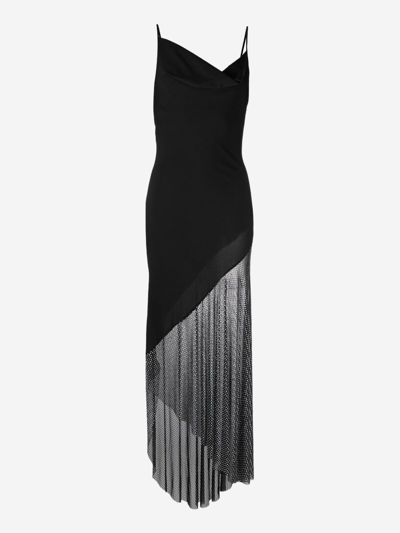 Giuseppe Di Morabito Asymmetric Spaghetti-strap Maxi Dress In Black