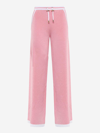 Balmain High-waisted Casual Pants With Elastic Waistband In Pink