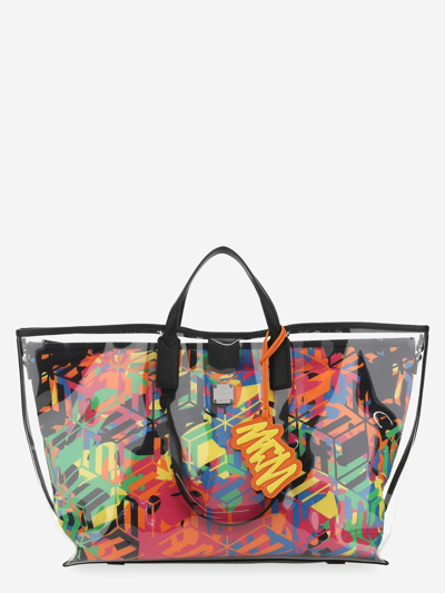 Mcm Woman Handbag Transparent Size - Textile Fibers In Multicolor
