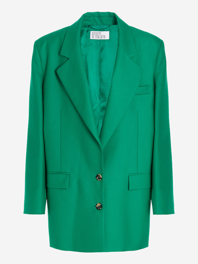 Giuseppe Di Morabito Wool Single Breast Blazer Jacket In Green