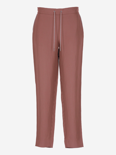 Fabiana Filippi Synthetic Fibers Trousers In Brown