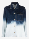 Apc Pierre Tie-dye Denim Overshirt In Blue