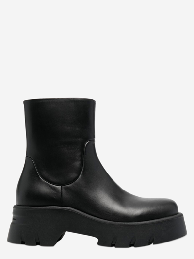 Gianvito Rossi Leather Ankle Boots In Black