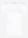 Alyx Asymmetric Twist T-shirt In White