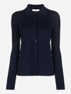 Chloé Wool Polo Shirt In Blue