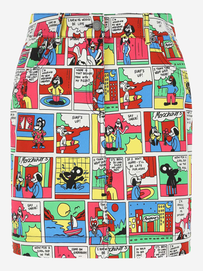 Moschino Multicolor Cotton Mini Skirt