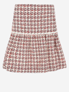 Ferragamo Textured A-line Skirt In Multicolor