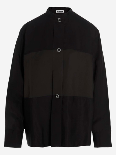 Jil Sander Button-fastening Detail Shirt In Black