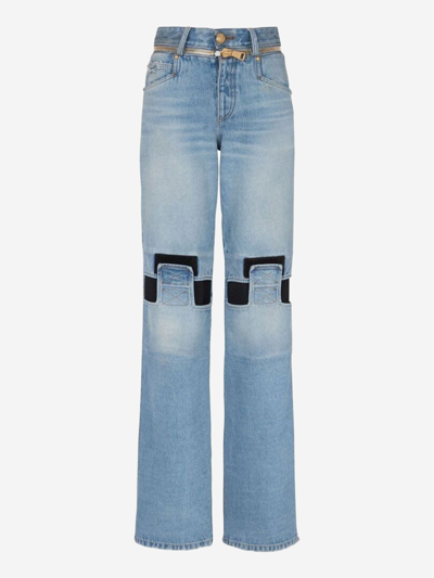 Balmain Low-rise Straight Jeans In Multicolor