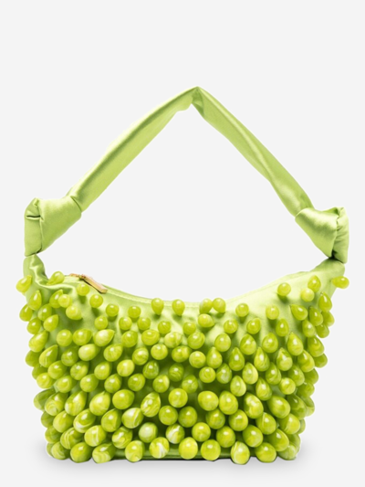 Cult Gaia Gia Beaded Shoulder Bag In Green