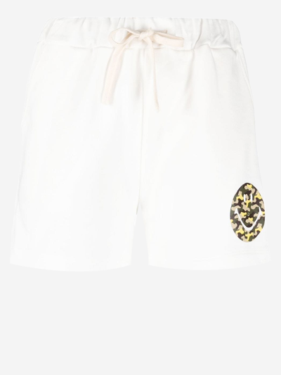 Joshua Sanders Camouflage Logo-print Drawstring Shorts In White