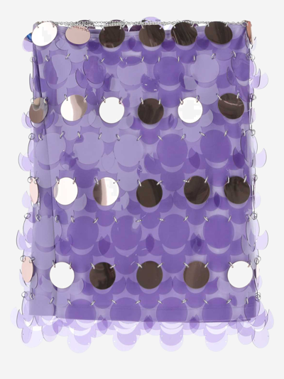 Rabanne Disc-embellished Mini Skirt In Purple