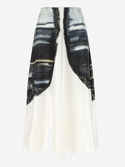 Chloé Printed Silk-twill Midi Skirt In Multicolor