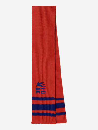 Etro College Tricot Scarf In Red