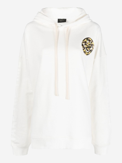 Joshua Sanders Smiley-print Drawstring Hoodie In White