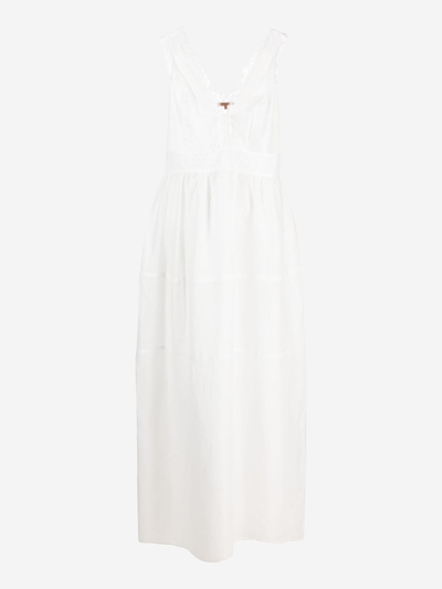 Ermanno Scervino Lace-detail Maxi Dress In White