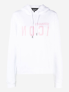 Dsquared2 Icon-printed Drawstring Hoodie In White