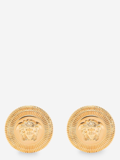 Versace Metal Earrings In Gold