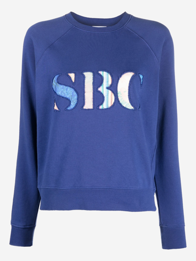 See By Chloé Cut-out Logo Cotton Sweatshirt In Blue