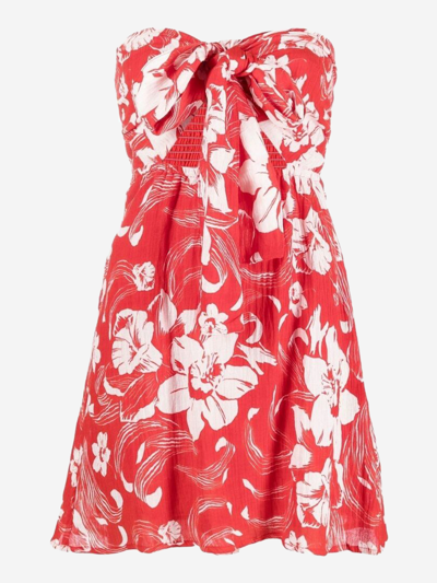 Faithfull The Brand Floral-print Mini Dress In Red