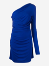 Dsquared2 Viscose One-shoulder Dress In Blue