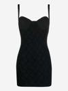 Heron Preston Sweetheart-neck Minidress In Black