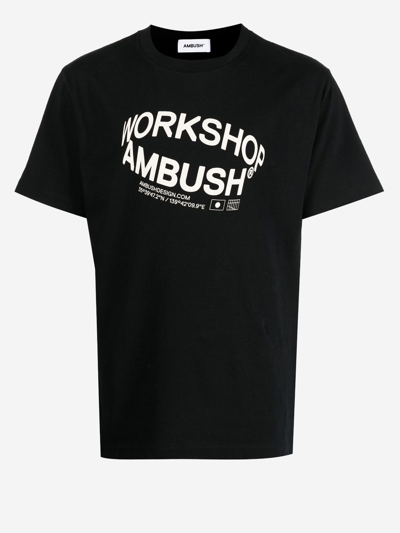 Ambush Logo Cotton T-shirt In Black