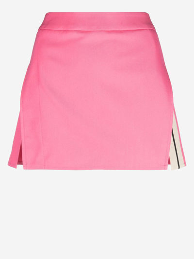 Palm Angels Suit Mini Track Skirt In Pink