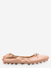 Tod's Ballerina With Bow And Grommets In Pink