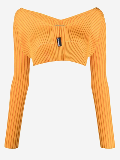 Jacquemus Cardigan In Orange