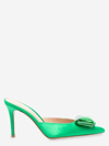 Gianvito Rossi Green Satin Slingback Pumps