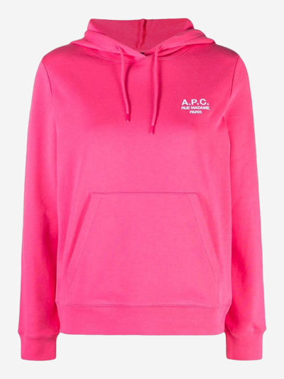 Apc Manuela Hooded Sweatshirt In Pink