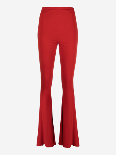 Magda Butrym Flared Jersey Pants In Red