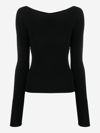Low Classic Knitted Long-sleeve Top In Black