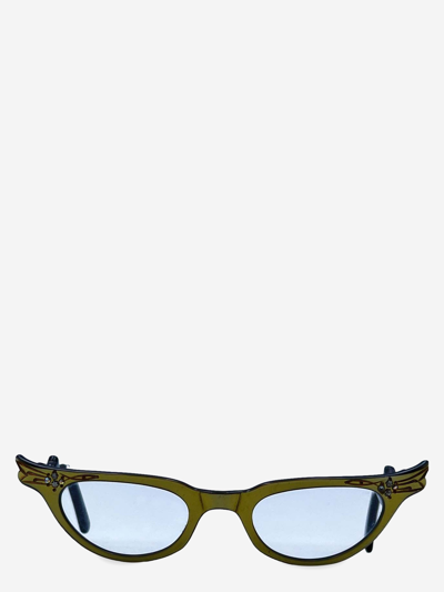 Pre-owned Unbranded Synthetic Fibers Eyeglasses In Gold