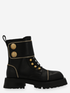 BALMAIN LEATHER ANKLE BOOTS