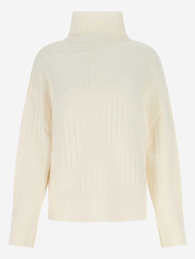 Lanvin Turtleneck Jumper In Multicolor