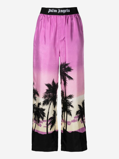 Palm Angels Pull-on Sunset Trousers In Purple