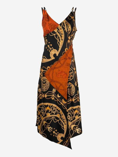 Marine Serre Ornament Jewelry-print Regenerated-silk Dress In Multi