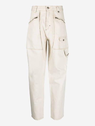 Isabel Marant Zip-pocket Tapered Trousers In Pink