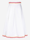 Moschino Lace-trim A-line Skirt In White