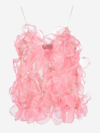 Gianluca Capannolo Semi-sheer Layered Top In Pink