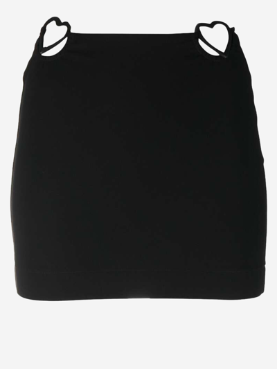 Nensi Dojaka Heart Cut-out Detail Miniskirt In Black