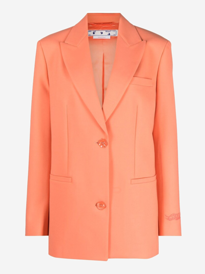 Off-white Wo Blend Tomboy Jacket In Orange